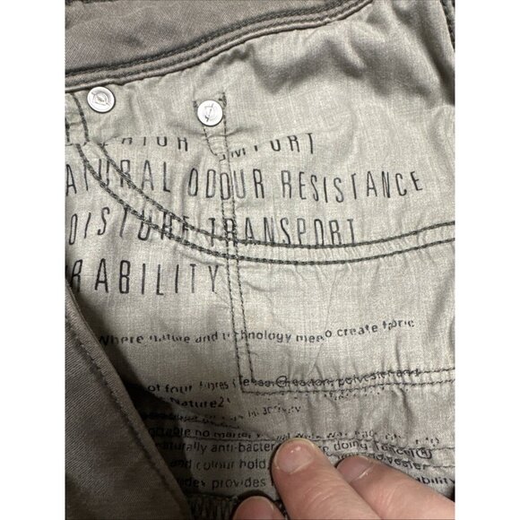 Du/er Mens 33x30 Green Gray Denim Jeans N2X Slim Stretch - Picture 9 of 10